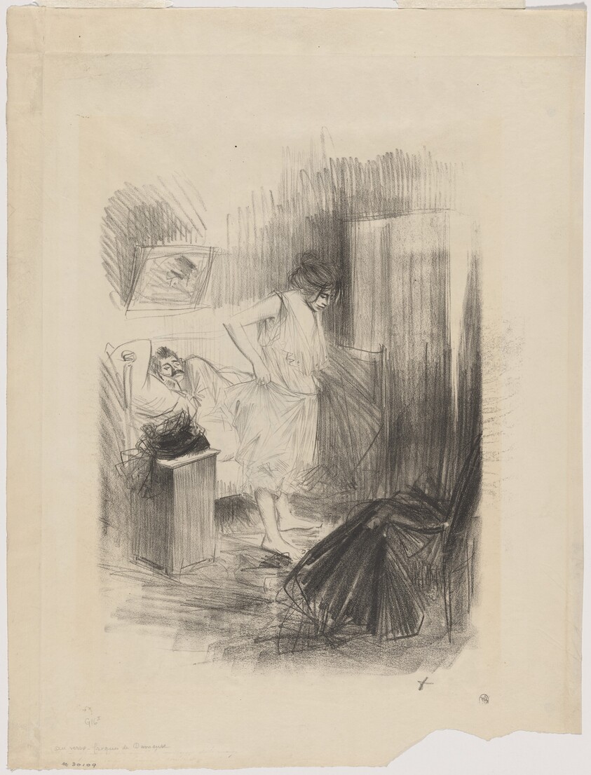 a) L'amour à Paris (Love in Paris) (recto); b) Untitled (verso)