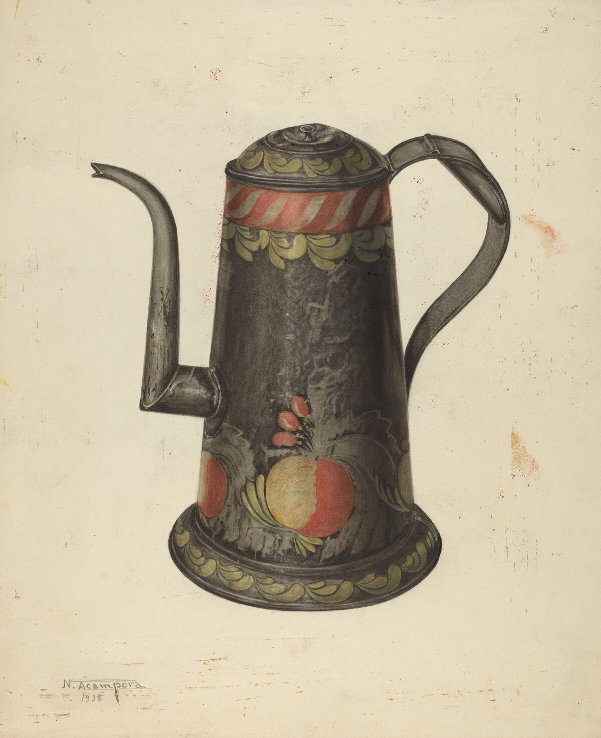 Toleware Coffee Pot