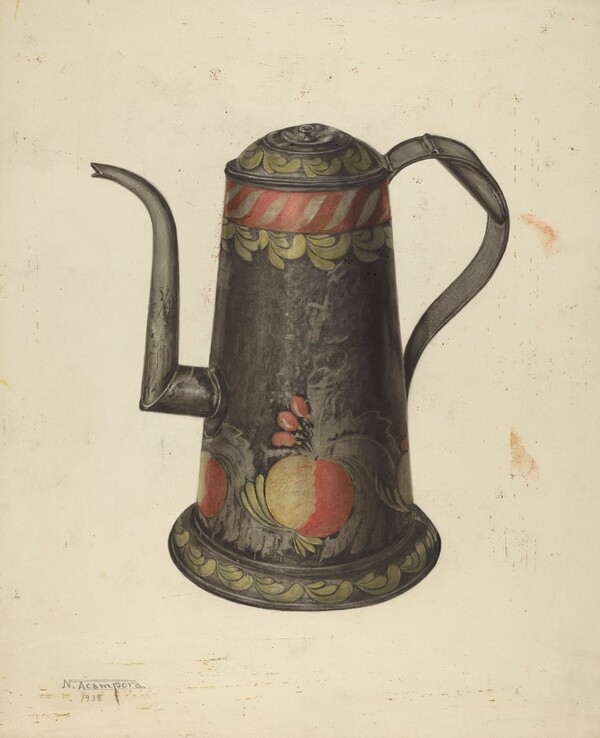 Toleware Coffee Pot
