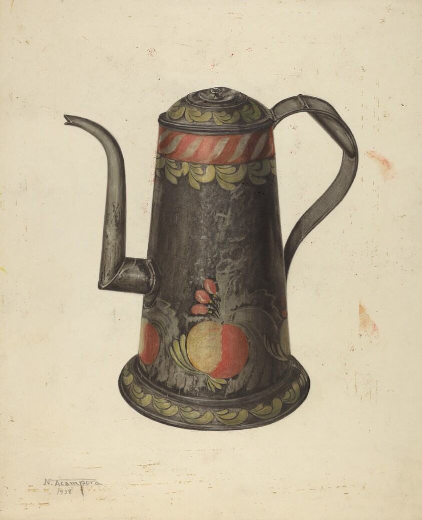 Toleware Coffee Pot