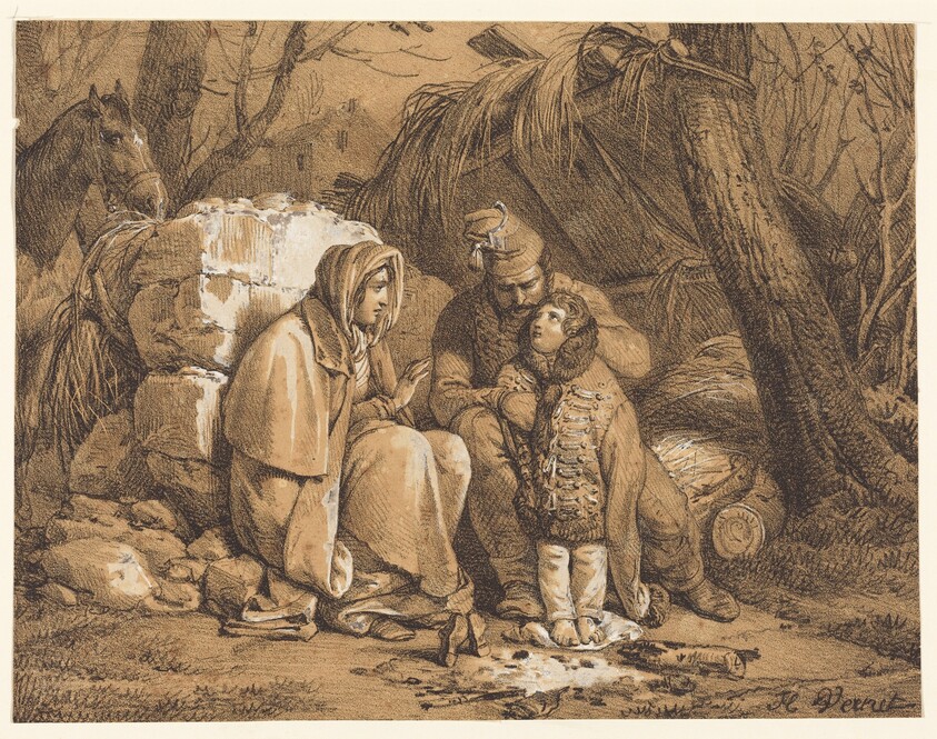Soldier's Family Encamped