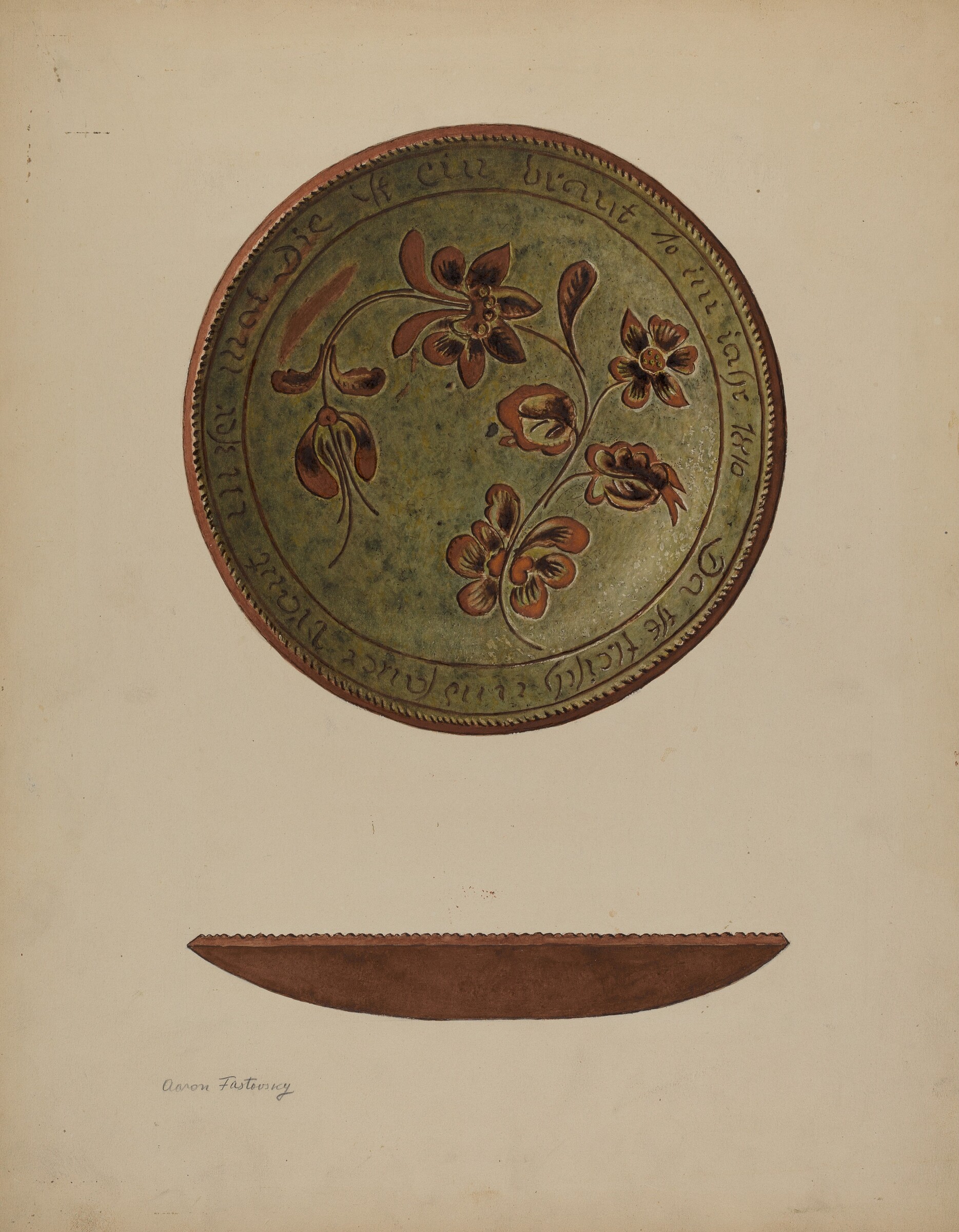 Pa. German Plate, Aaron Fastovsky, c. 1940