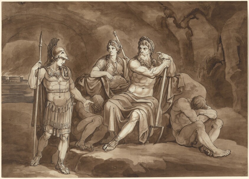 Telemachus Requests Permission from Pluto to Seek His Father in the Underworld