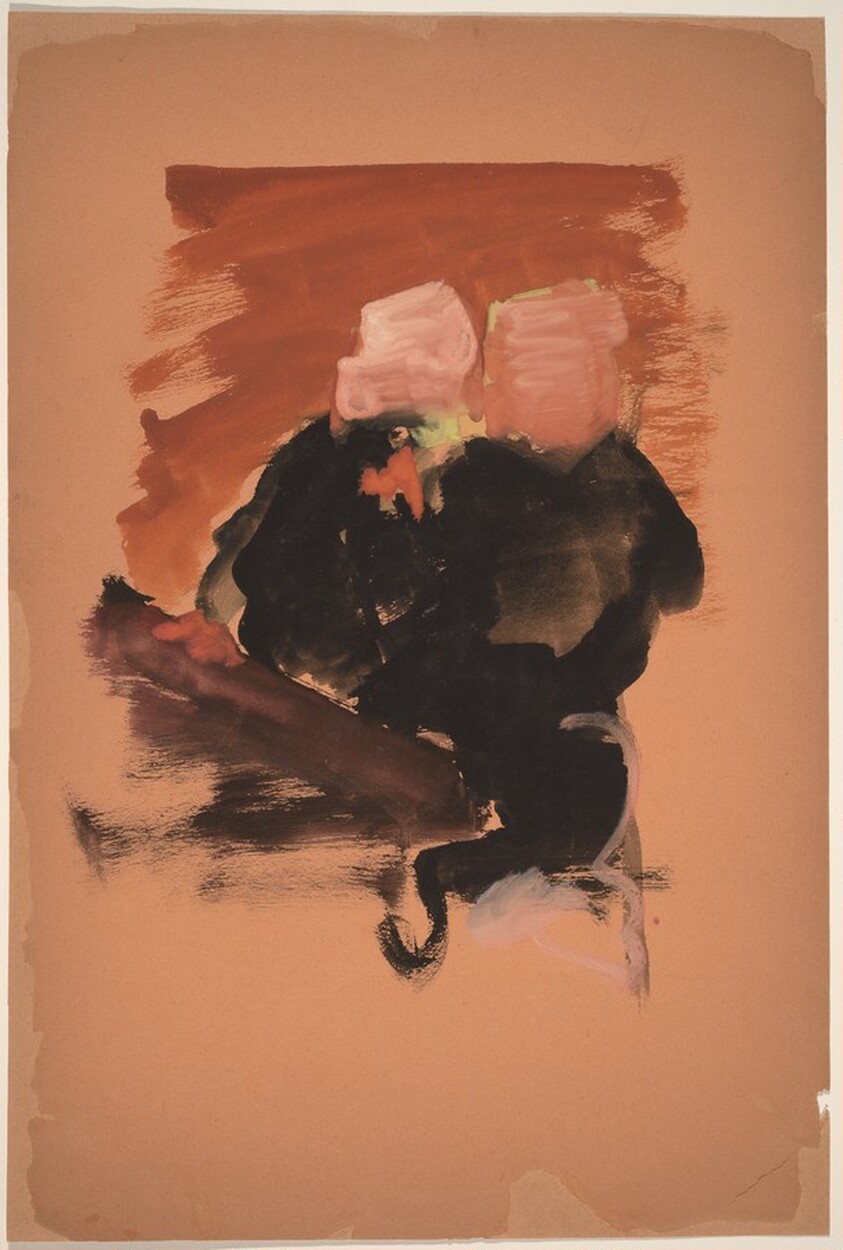 Two Figures Wearing Black [recto]