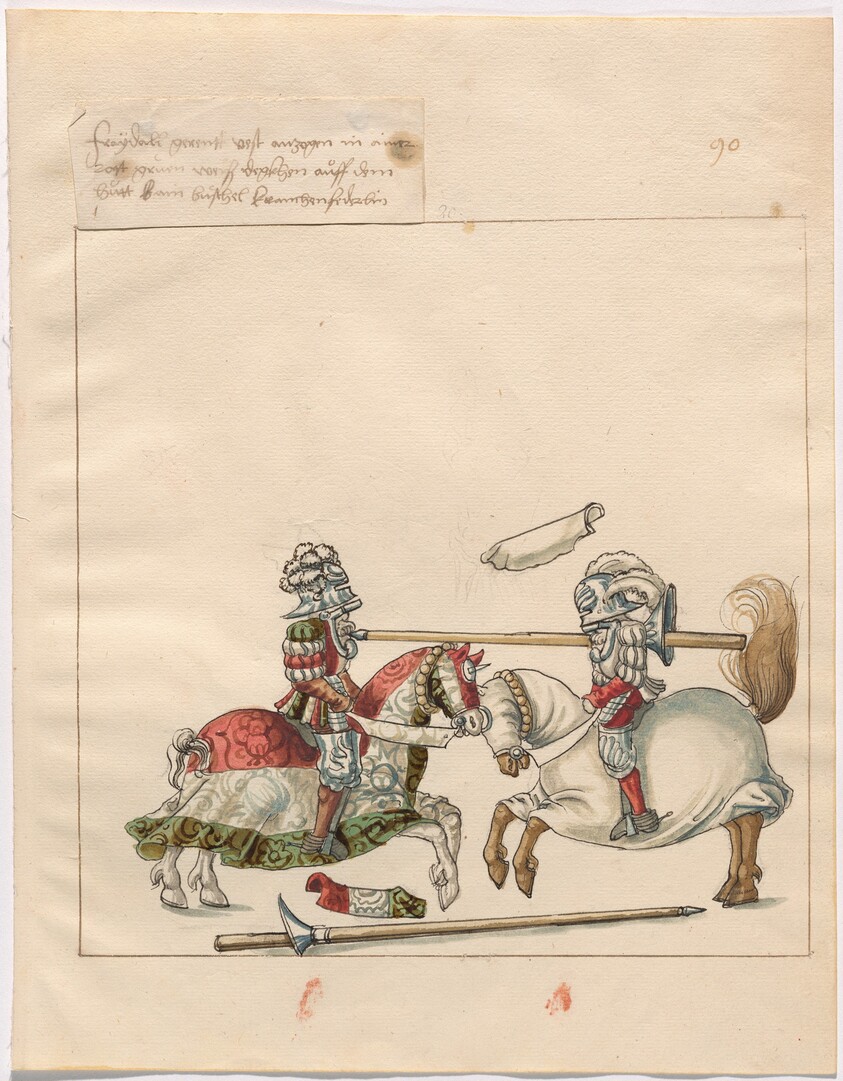 Mock Joust of War with Flying Shields and Without Bevors