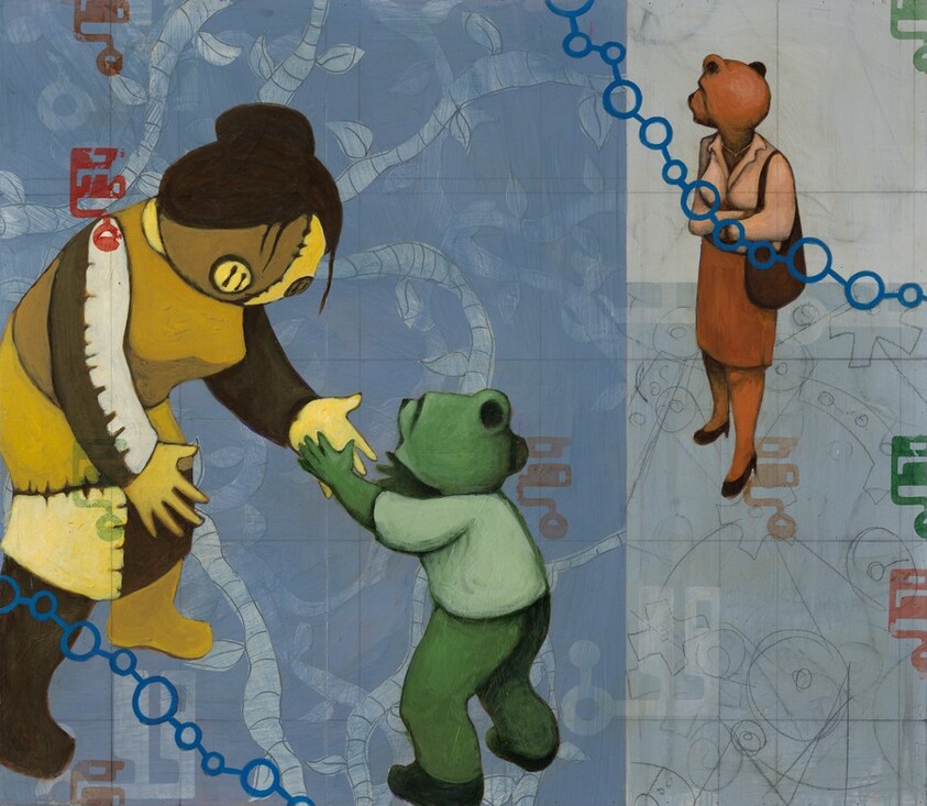 Untitled (Woman Reaching for Child)