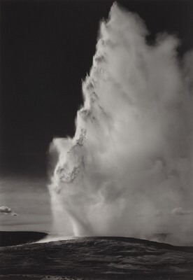Old Faithful Geyser, Yellowstone National Park, Wyoming, Ansel Adams, 1942, printed 1981