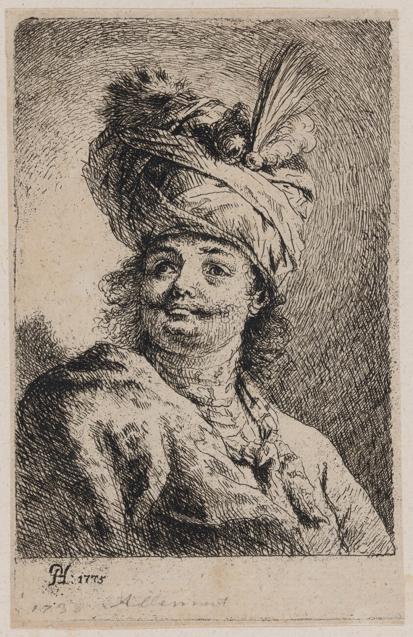 Oriental with a Turban, Three-Quarter View