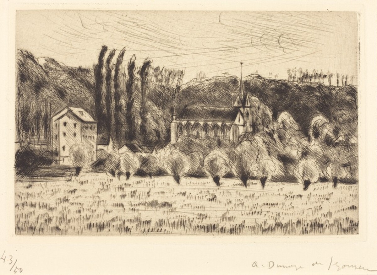 The Chapel at Crecy, Large Plate  (La Chapelle de Crecy (grande planche))