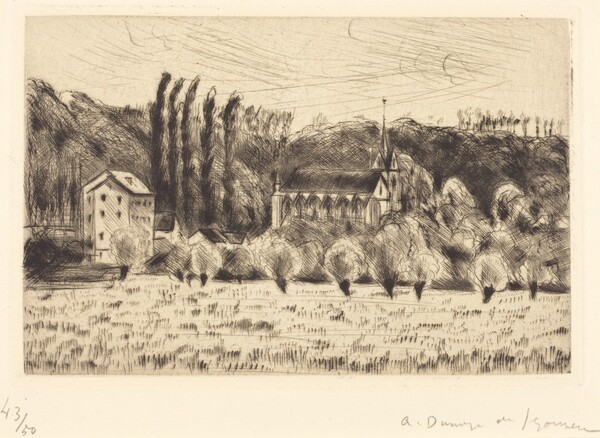 The Chapel at Crecy, Large Plate  (La Chapelle de Crecy (grande planche))