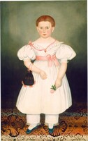 Girl with Reticule and Rose, Joseph Whiting Stock, c. 1840