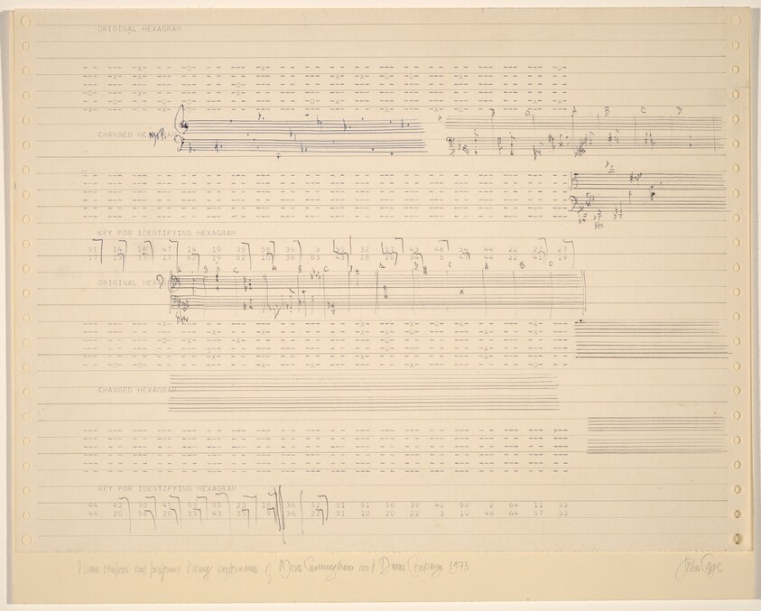 Music Composed and Performed During Performance of Merce Cunningham and Dance Company