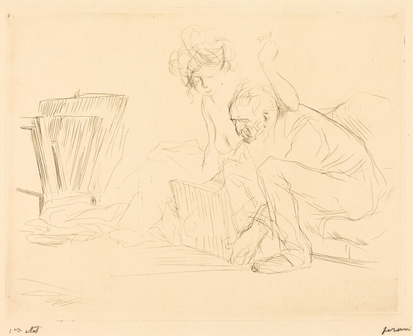 Le repos du modèle (2e planche) (The Model's Rest) (second plate)