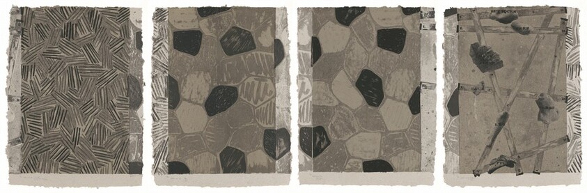 Four Panels from Untitled 1972 (Grays and Black)