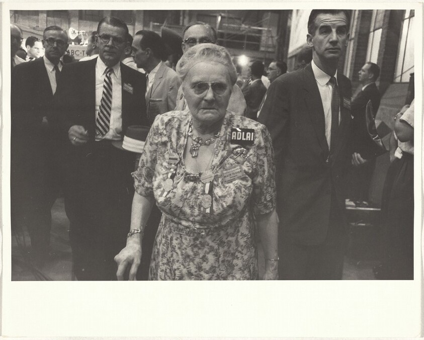 Elderly delegate, convention hall--Chicago