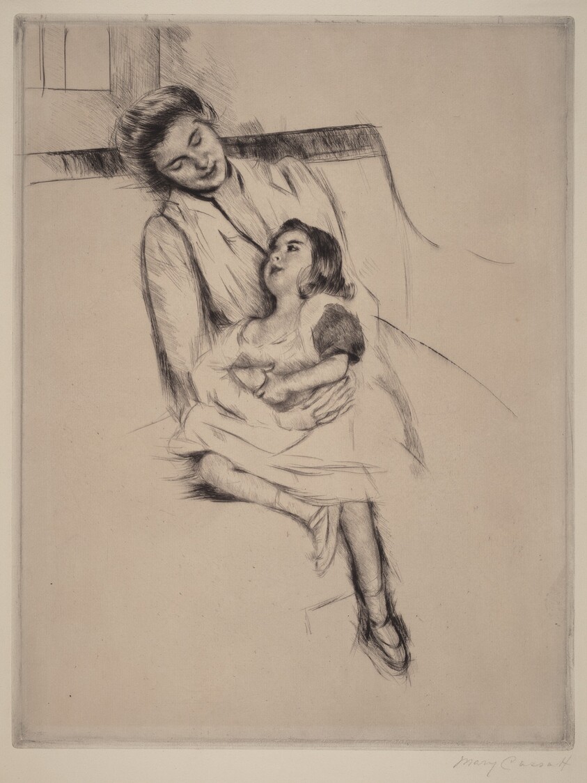 Reine and Margot Seated on a Sofa (No. 2)