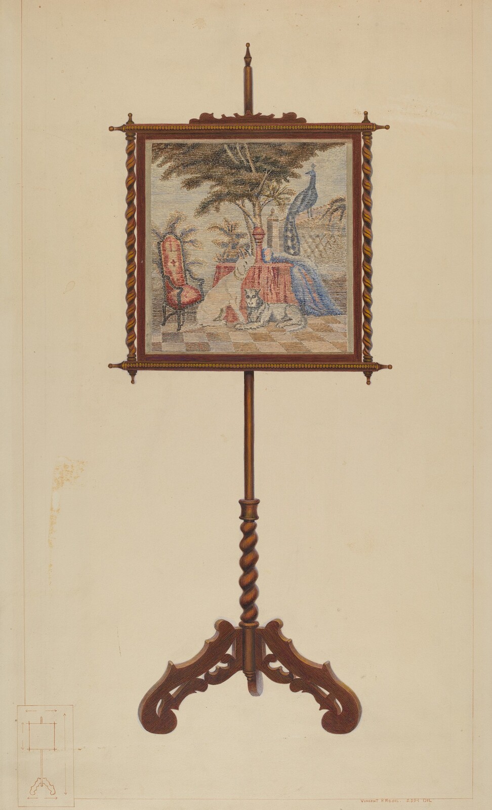 Fire Screen, Vincent P. Rosel, c. 1938