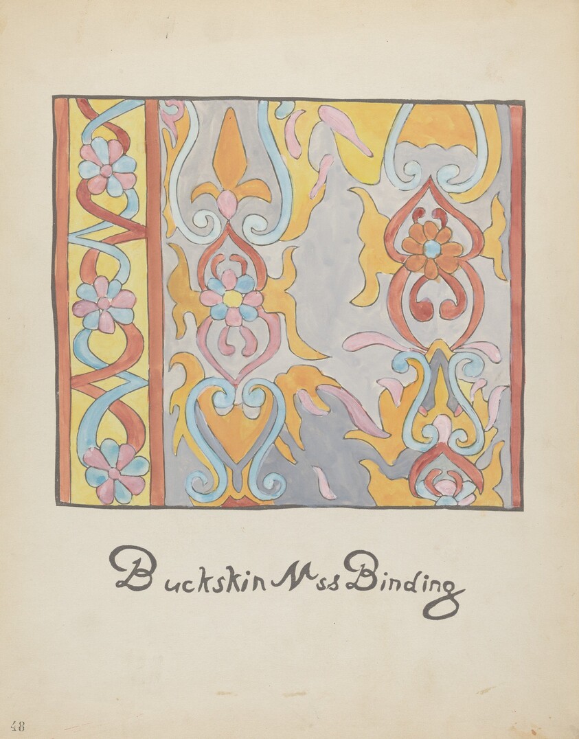 Plate 48: Buckskin Design: From Portfolio "Spanish Colonial Designs of New Mexico"