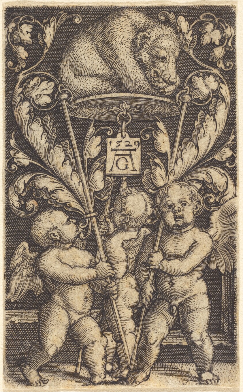 Three Cupids and a Bear