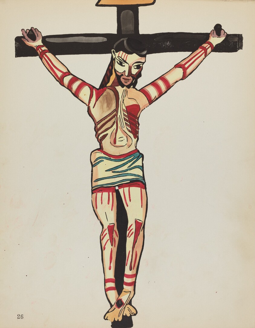Plate 26: Christ Crucified, Taos: From Portfolio "Spanish Colonial Designs of New Mexico"