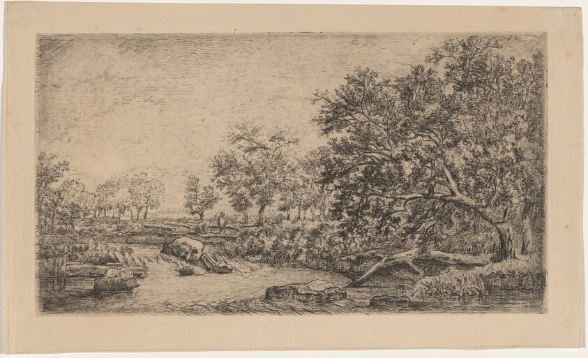 A t Pontchéry, Isère (A Pontcheruy , Isère, vue d’une chute d’eau)