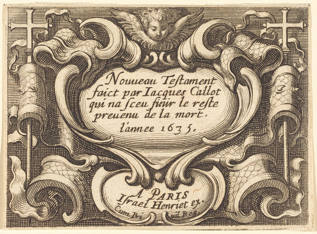 Frontispiece for Callot's "The New Testament"