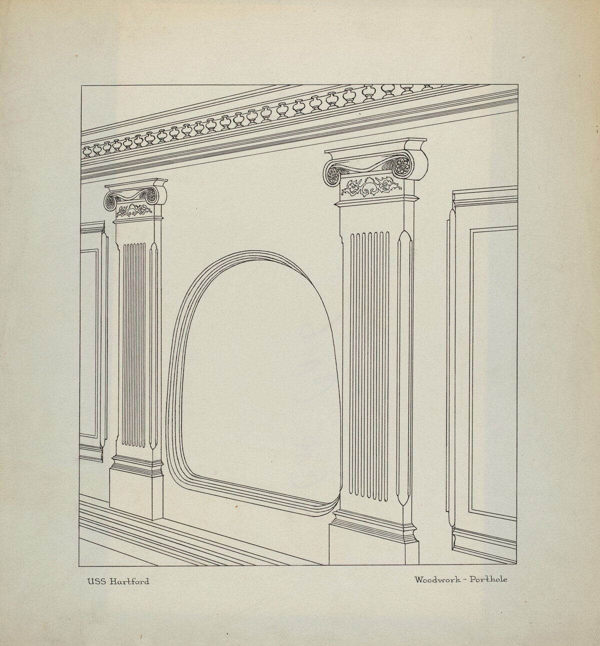 Porthole and Woodwork Detail