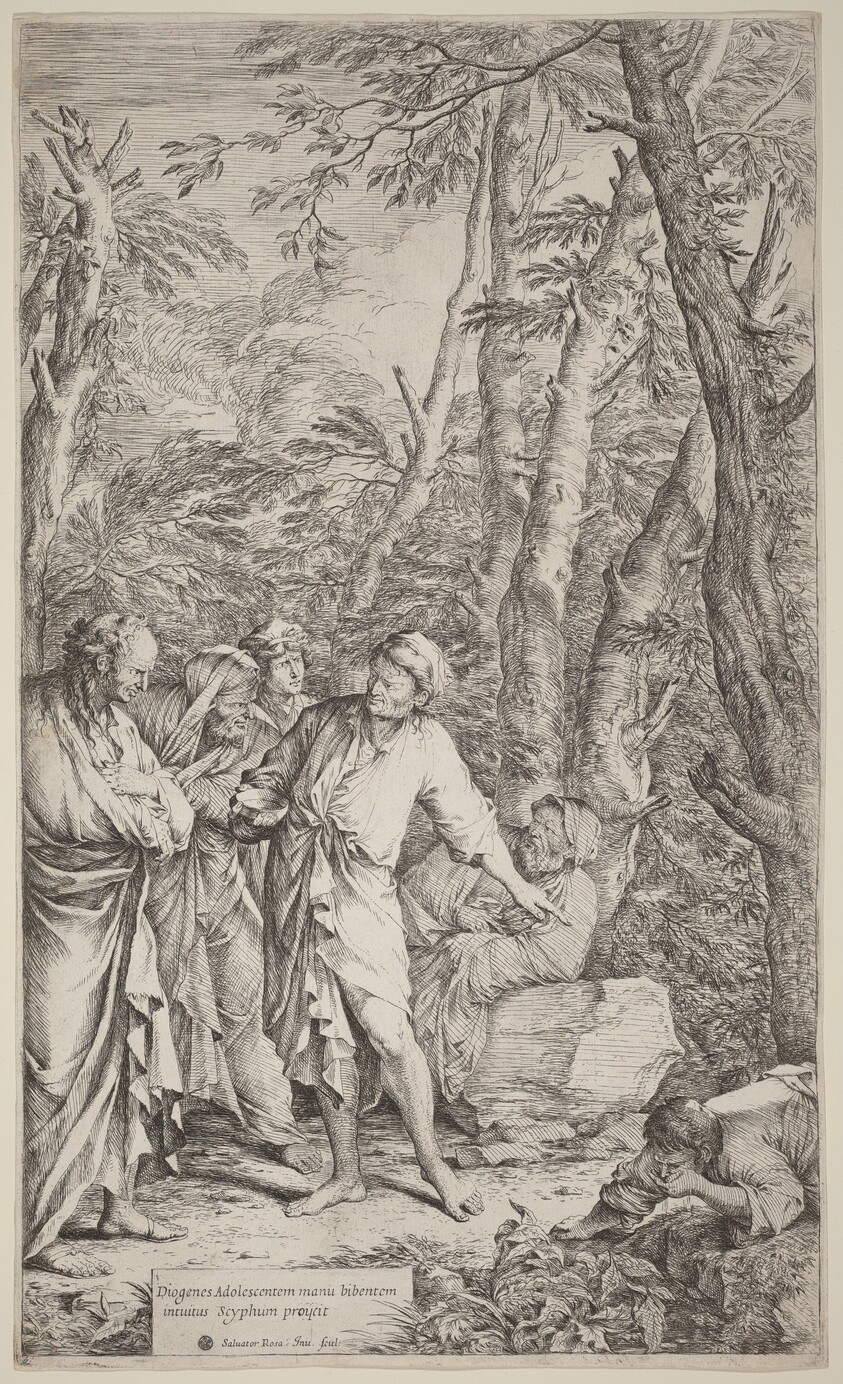 Diogenes Casting Away His Bowl