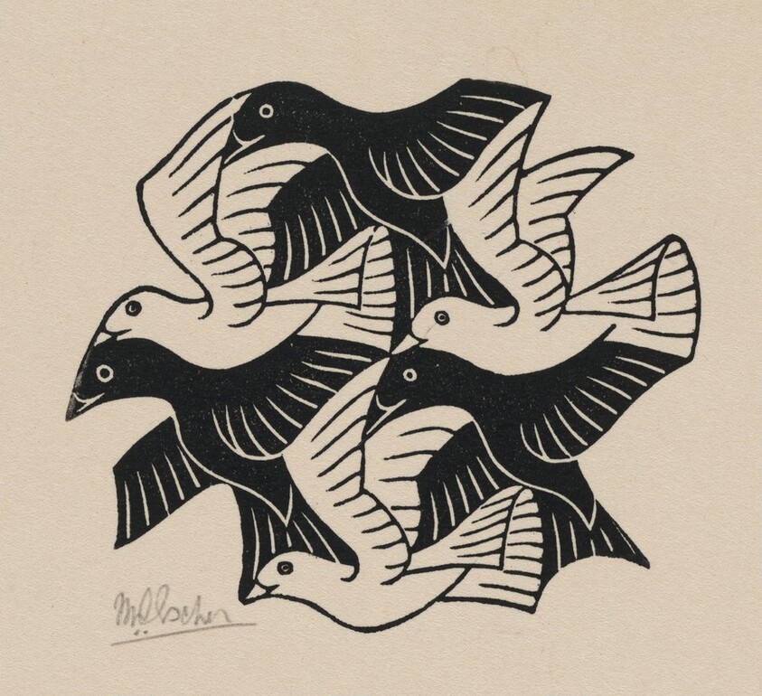 Plane-filling Motif with Birds