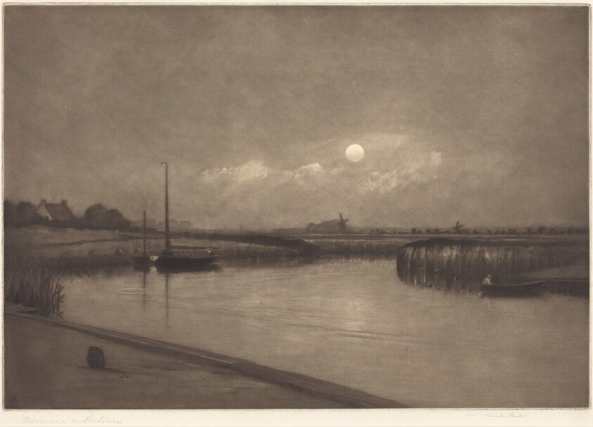 Moonrise on the Bure