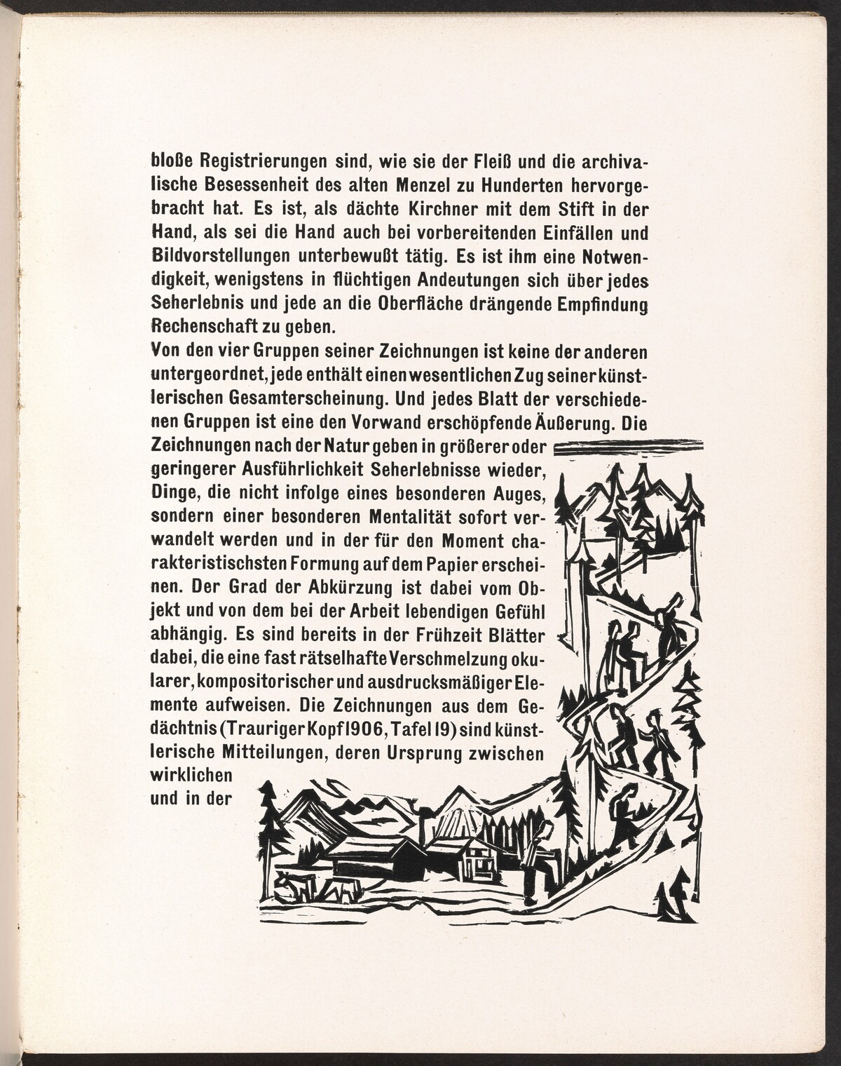 In-text plate from Kirchner Zeichnungen (Kirchner Drawings)
