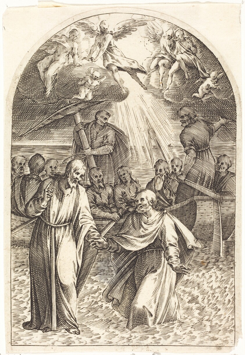 Christ Walking on the Water [second plate]