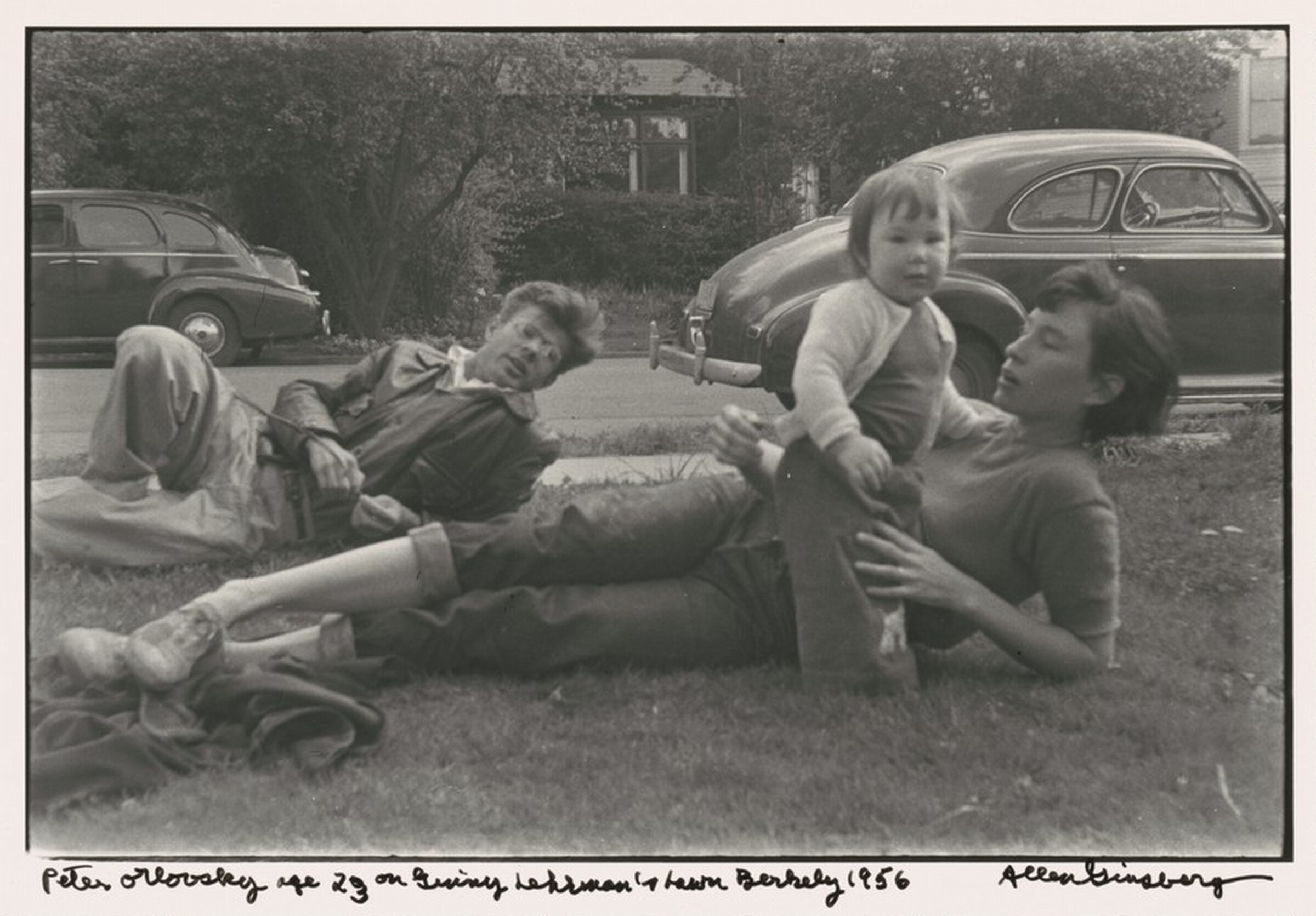 Peter Orlovsky age 23 on Ginny Lehrman's lawn Berkeley, Allen Ginsberg, 1956, printed later