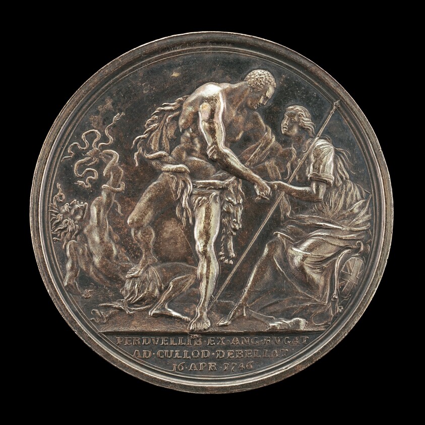 The Duke as Hercules, Overcoming Discord and Raising Britannia [reverse]