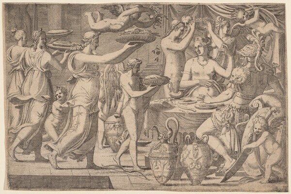 Venus and Mars Served by Cupid and the Three Graces