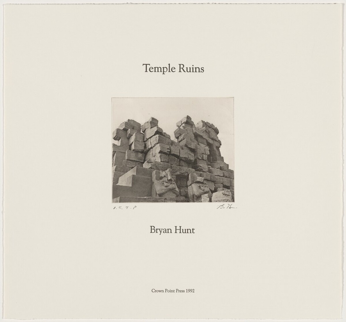 Title page from Temple Ruins