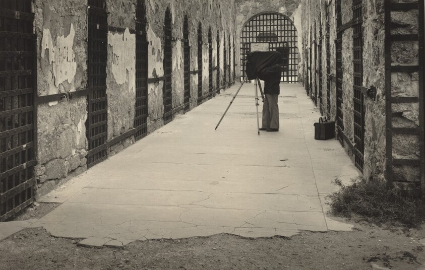 Aaron Siskind Photographing at Old Yuma Jail