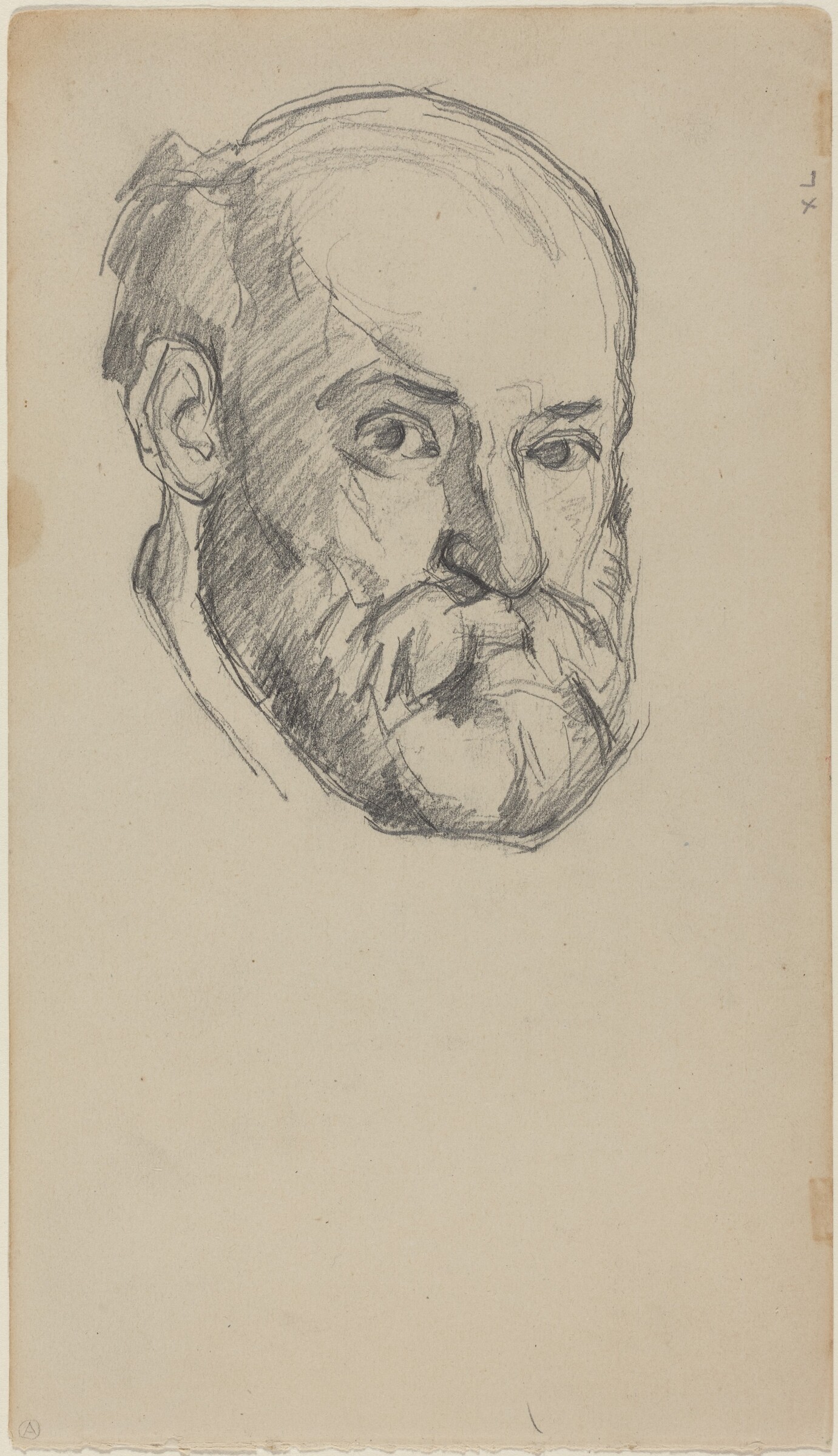 Self-Portrait [recto], Paul Cezanne, c. 1880/1882