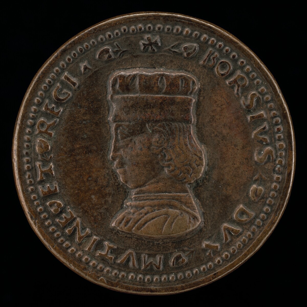 Borso d'Este, 1413-1471, Marquess of Ferrara 150, Duke of Modena and Reggio 1452 [obverse]