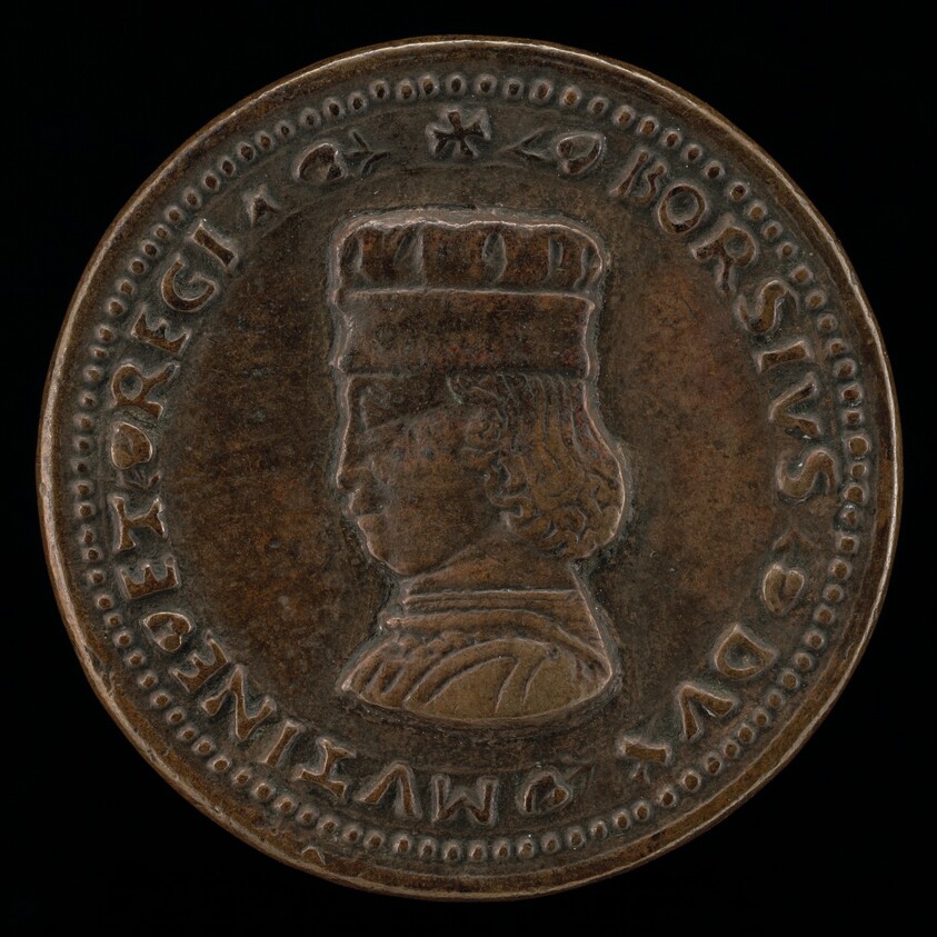 Borso d'Este, 1413-1471, Marquess of Ferrara 150, Duke of Modena and Reggio 1452 [obverse]
