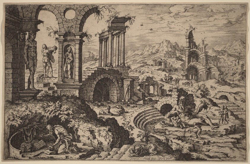 Saint Jerome in a Landscape with Ruins