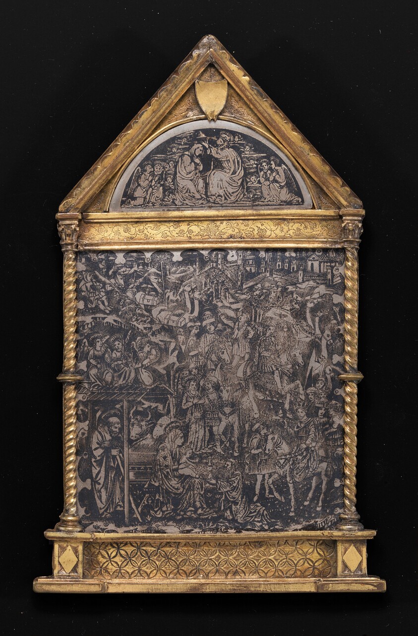 Pax with the Adoration of the Magi; Lunette with Coronation of the Virgin