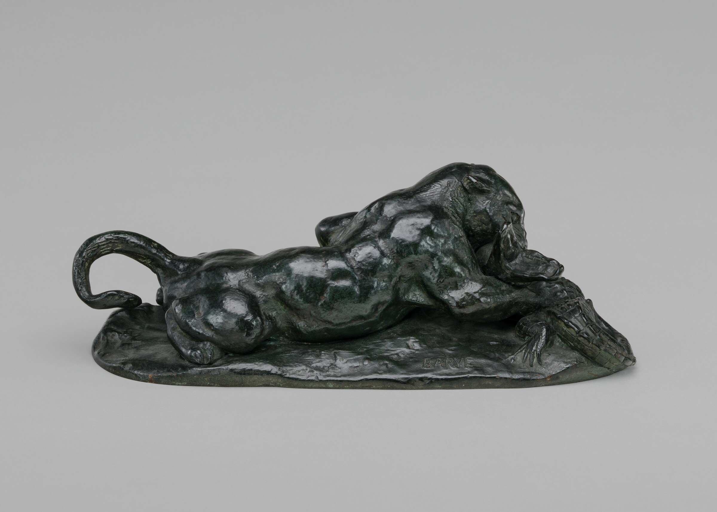 Jaguar Devouring a Crocodile, Antoine-Louis Barye, model n.d., cast c. 1862/1873