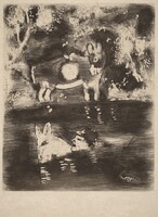 The Ass Laden with Sponges and the Ass Laden with Salt, Marc Chagall, 1927/1930