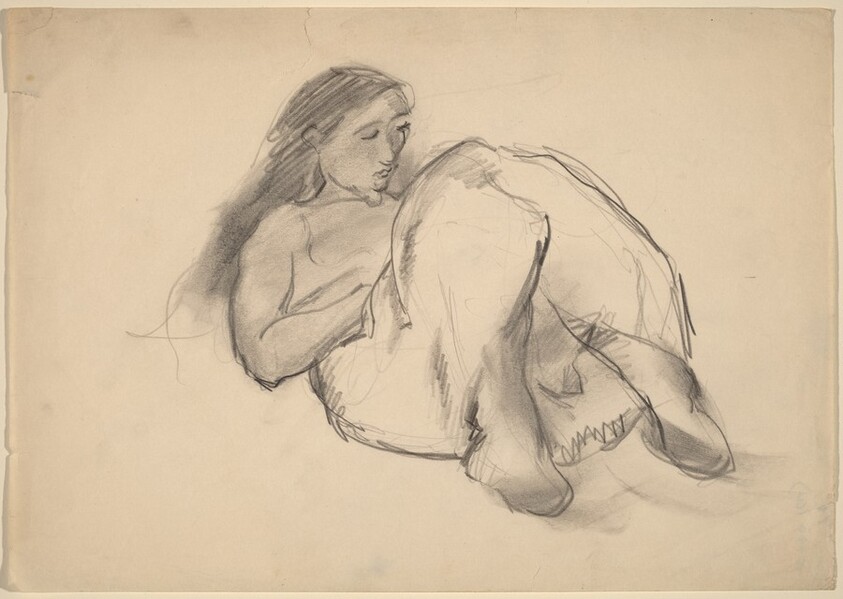 Woman Reclining, Knees Bent