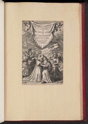 Title Page for Histoire Cvrievse de Tovt Ce Qui C'est Passé a l'Entree de La Reyne Mere dv Roy Treschrestien..., Cornelis Galle I after Sir Peter Paul Rubens, 1632