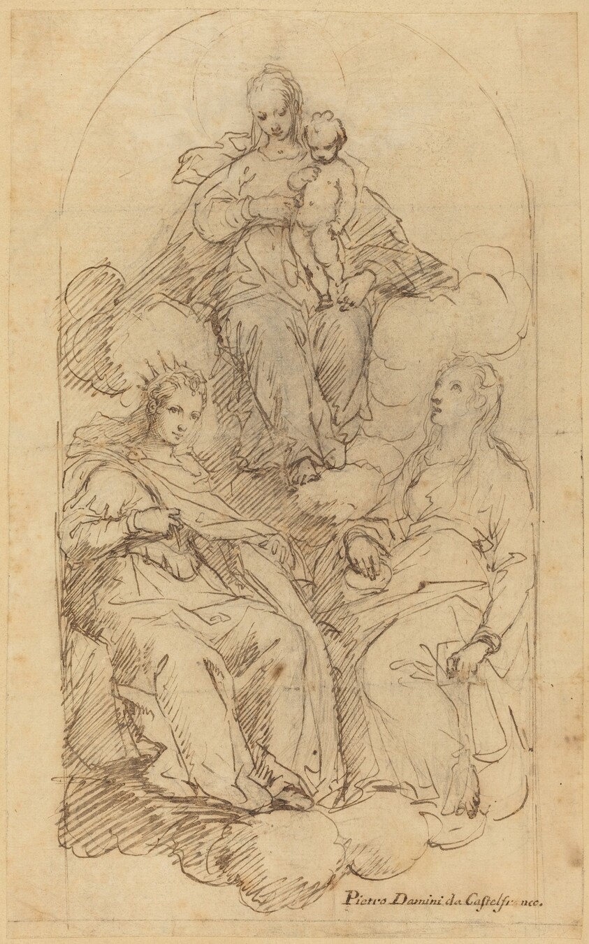 The Virgin and Child Adored by Saint Catherine and Another Female Saint