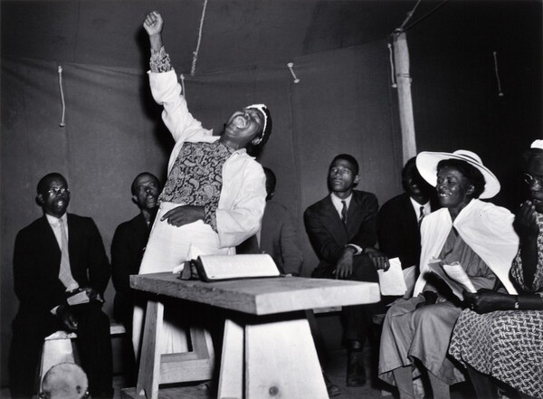 Bridgeton, New Jersey. FSA (Farm Security Administration) agricultural workers' camp. Negro revivalist