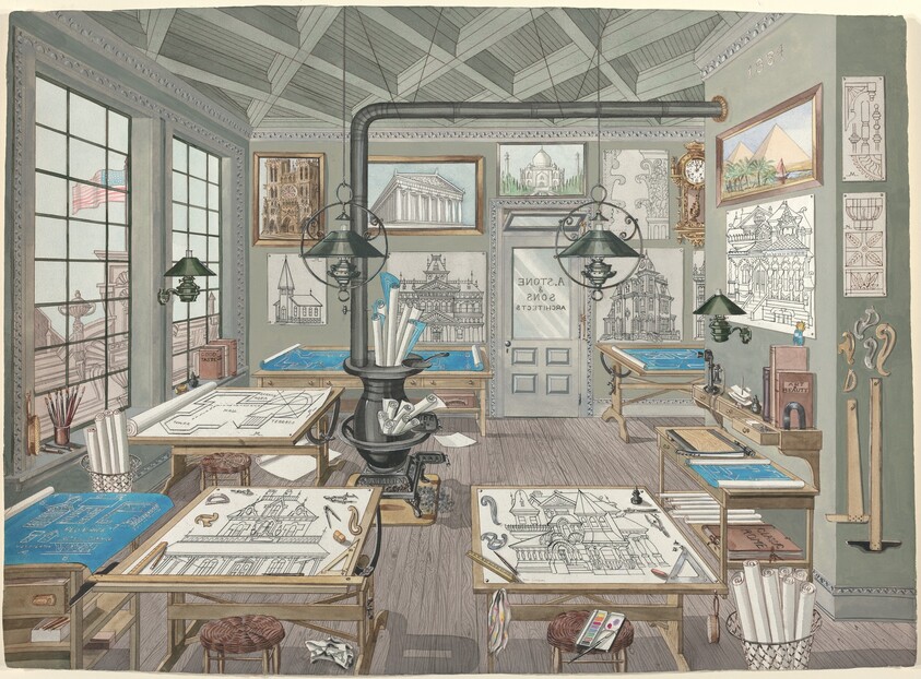 Architect's Drafting Room, 1884