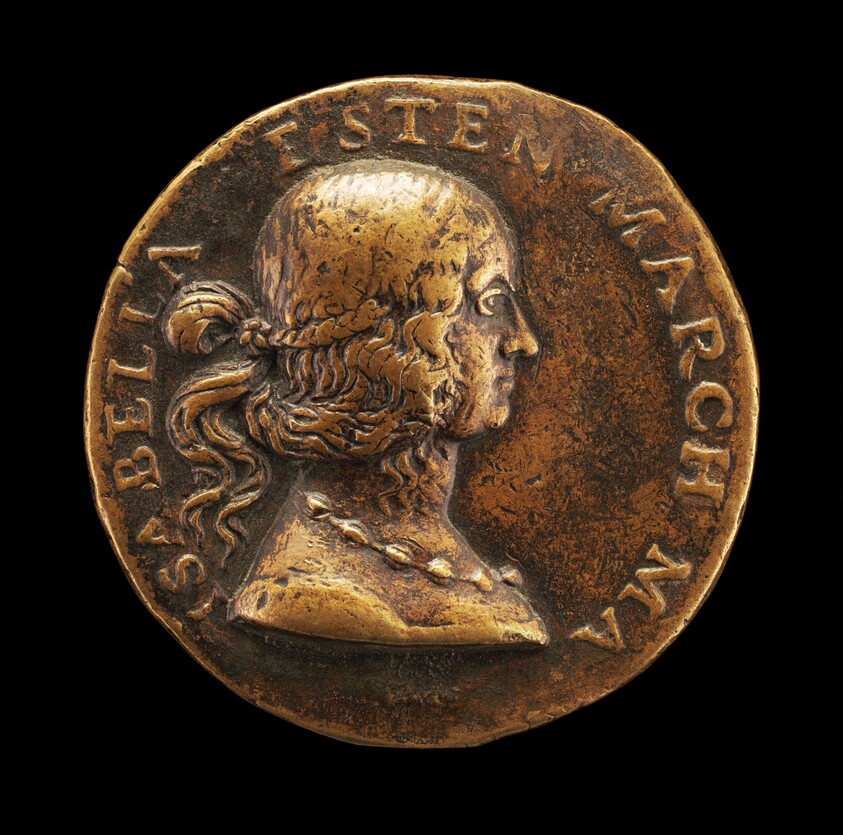 Isabella d'Este, 1474-1539, Wife of Francesco II Gonzaga of Mantua 1490 [obverse]